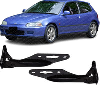 Set Of 2 Front Hood Hing Left Driver & Right Passenger Side Direct Replacement Compatible With 1992-1995 Honda Civic HO1236104 HO1236103 60120SR0A00ZZ 60170SR0A00ZZ