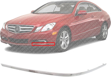 Front Bumper Outer Trim Molding Chrome Direct Replacement Compatible With 2010-2013 Mercedes Benz E-Class MB1046115 2078851921