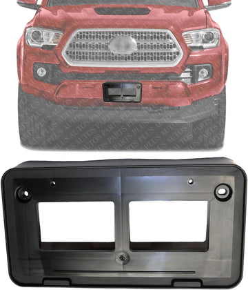 AUTOS PARTS PLUS Front License Plate Bracket Textured Direct Replacement Compatible with 2016-2023 Toyota Tacoma TO1068134 7510104011