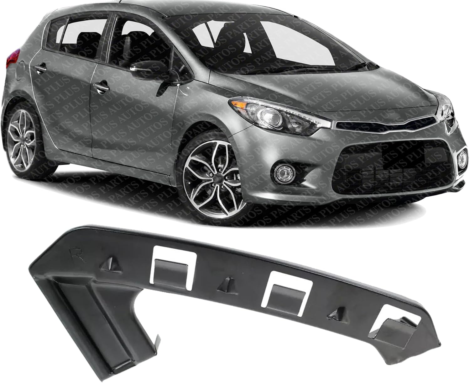 Front Bumper Upper Bracket Steel Right Passenger Side Direct Replacement Compatible With 2014-2016 Kia Forte/Koup / Forte5 KI1043108 86518A7000
