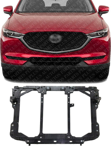 Front Radiator Support Plastic Without Radar Cruise Control Direct Replacement Compatible with 2017-2022 Mazda CX-5 MA1225166 K15753110B