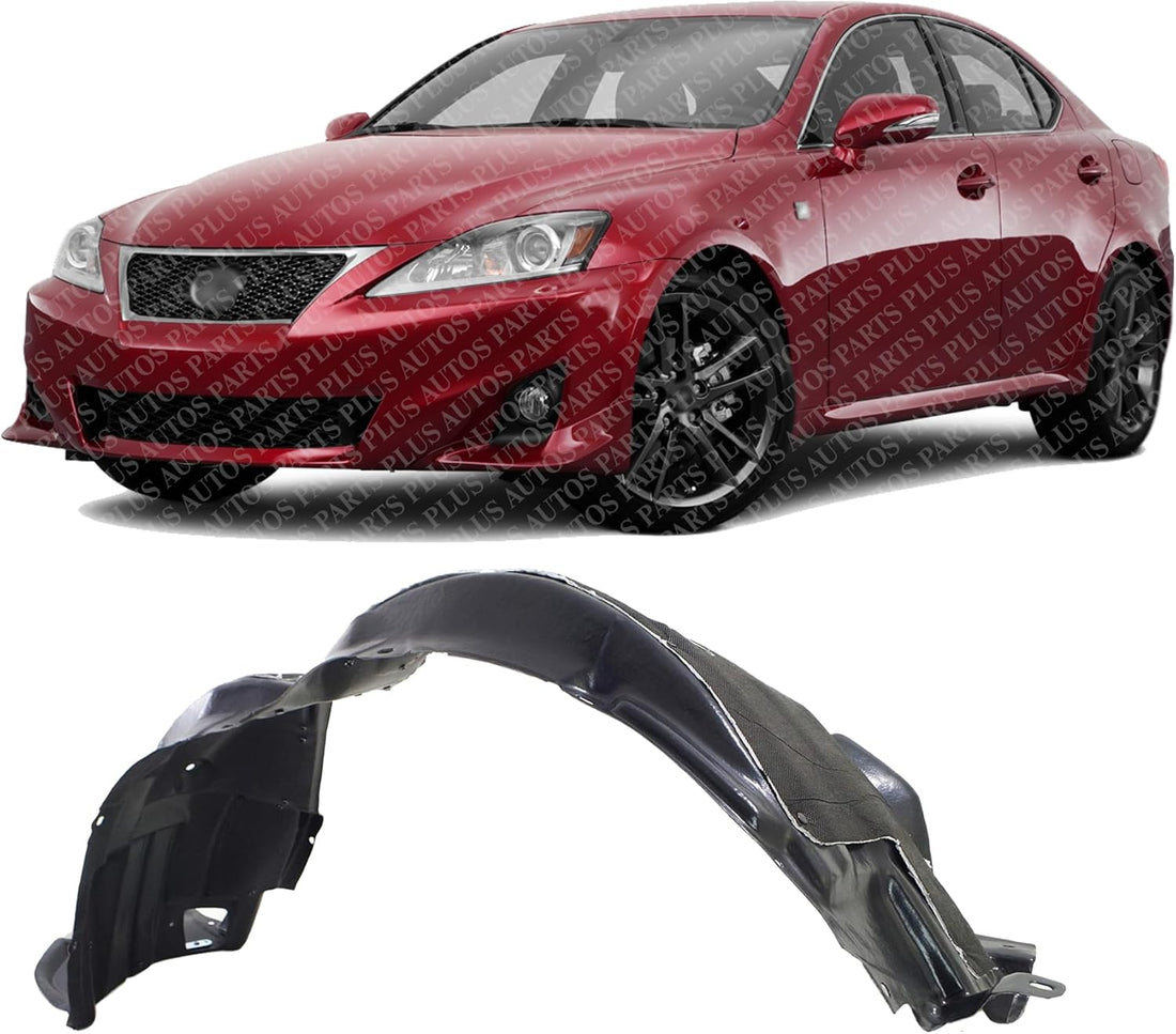 Front Fender Liner Left Driver Side Direct Replacement Compatible With 2011-2013 Lexus IS250 / IS350 LX1248116 5380653060