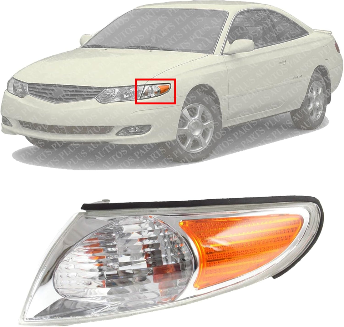 Front Corner Light Assembly Left Driver Side Direct Replacement Compatible With 2002-2003 Toyota Solara TO2520166 81520AA030