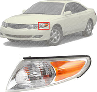 Front Corner Light Assembly Left Driver Side Direct Replacement Compatible With 2002-2003 Toyota Solara TO2520166 81520AA030