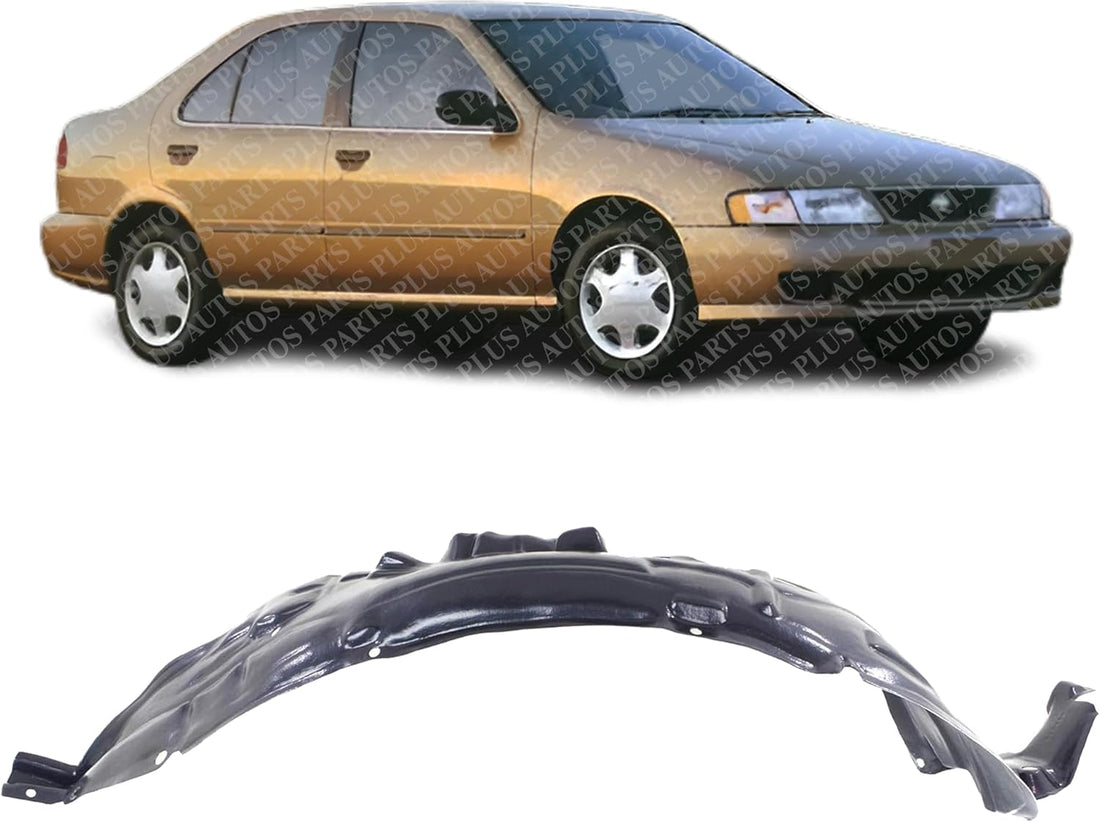 Front Fender Liner Right Passenger Side Direct Replacement Compatible With 1995-1998 Nissan Sentra NI1251101 638421M200