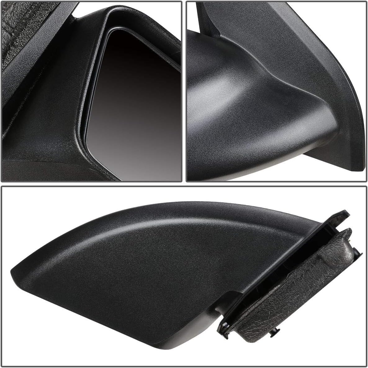 Front Mirror Manual Adjust Non-Heated Textured Right Passenger Side Direct Replacement Compatible With 2003-2007 Saturn Ion GM1321266 22726677