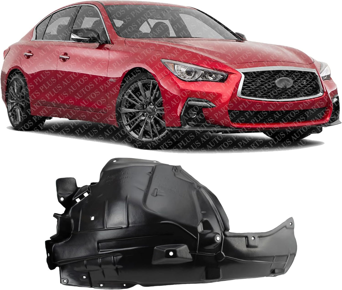 Front Fender Liner Rear Section Right Passenger Side Direct Replacement Compatible With 2014-2023 Infiniti Q50 IN1249131 638404GA0A