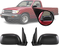 Set Of 2 Front Mirror Manual Folding Non-Heated Textured Plastic Right Passenger & Left Driver Side Direct Replacement Compatible With 1995-2000 Toyota Tacoma TO1320116 TO1321116