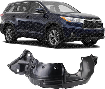 Front Fender Liner Left Driver Side Direct Replacement Compatible With 2014-2019 Toyota Highlander TO1248194 538060E150