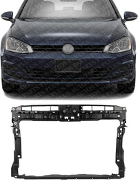 Front Radiator Support Assembly Plastic Direct Replacement Compatible With 2015-2021 Volkswagen GTI/Golf VW1225141 5GM805588D9B9 5GM805588A9B9