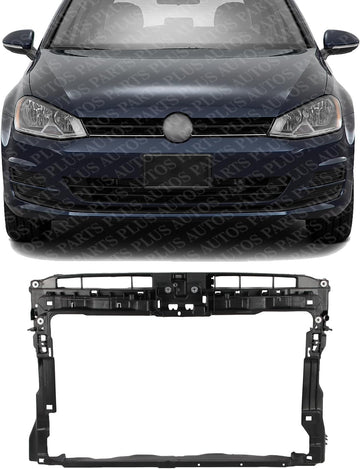 Front Radiator Support Assembly Plastic Direct Replacement Compatible With 2015-2021 Volkswagen GTI/Golf VW1225141 5GM805588D9B9 5GM805588A9B9