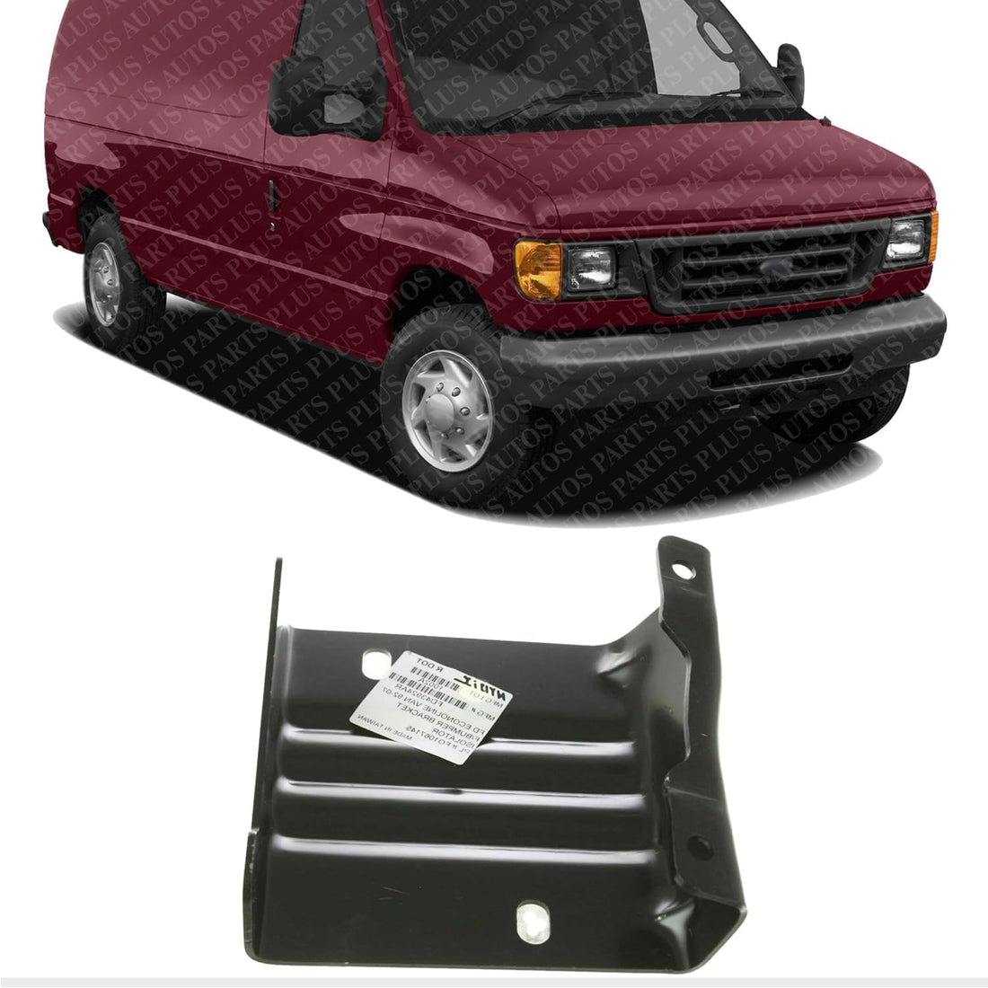 Front Bumper Lower Bracket Right Passenger Side Direct Replacement Compatible With 1992-2007 Ford E-Series Van FO1067145 F2UZ17B883A