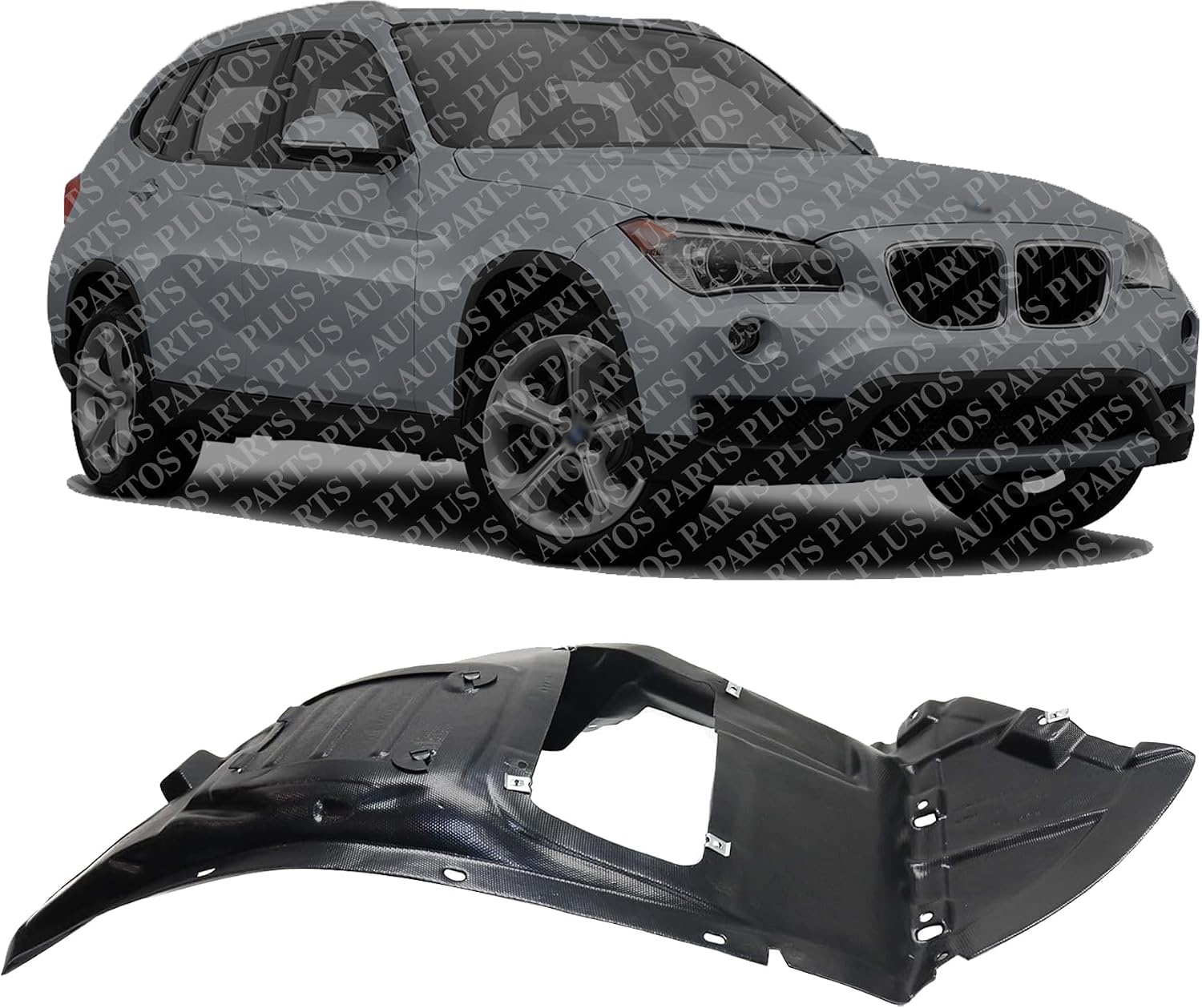 Front Section Fender Liner Right Passenger Side Direct Replacement Compatible With 2013-2015 BMW X1 BM1249141 51712990820