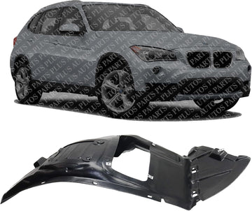 Front Section Fender Liner Right Passenger Side Direct Replacement Compatible With 2013-2015 BMW X1 BM1249141 51712990820