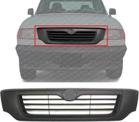 Front Grille Assembly Primed Shell and Insert Plastic Direct Replacement Compatible With 1998-2000 Mazda Pickup MA1200153 1F0050710