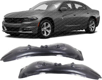 Set Of 2 Front Fender Liner Right Passenger & Left Driver Side Direct Replacement Compatible With 2015-2022 Dodge Charger CH1249171 CH1248171 68205936AH 68205937AH