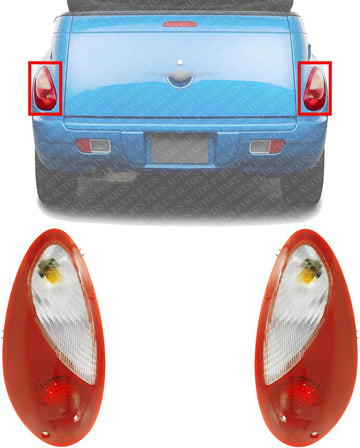 Set Of 2 Tail Light Assembly Left Driver & Right Passenger Side Direct Replacement Compatible With 2006-2010 Chrysler PT CH2819109 CH2818108 5116222AB 5116223AB
