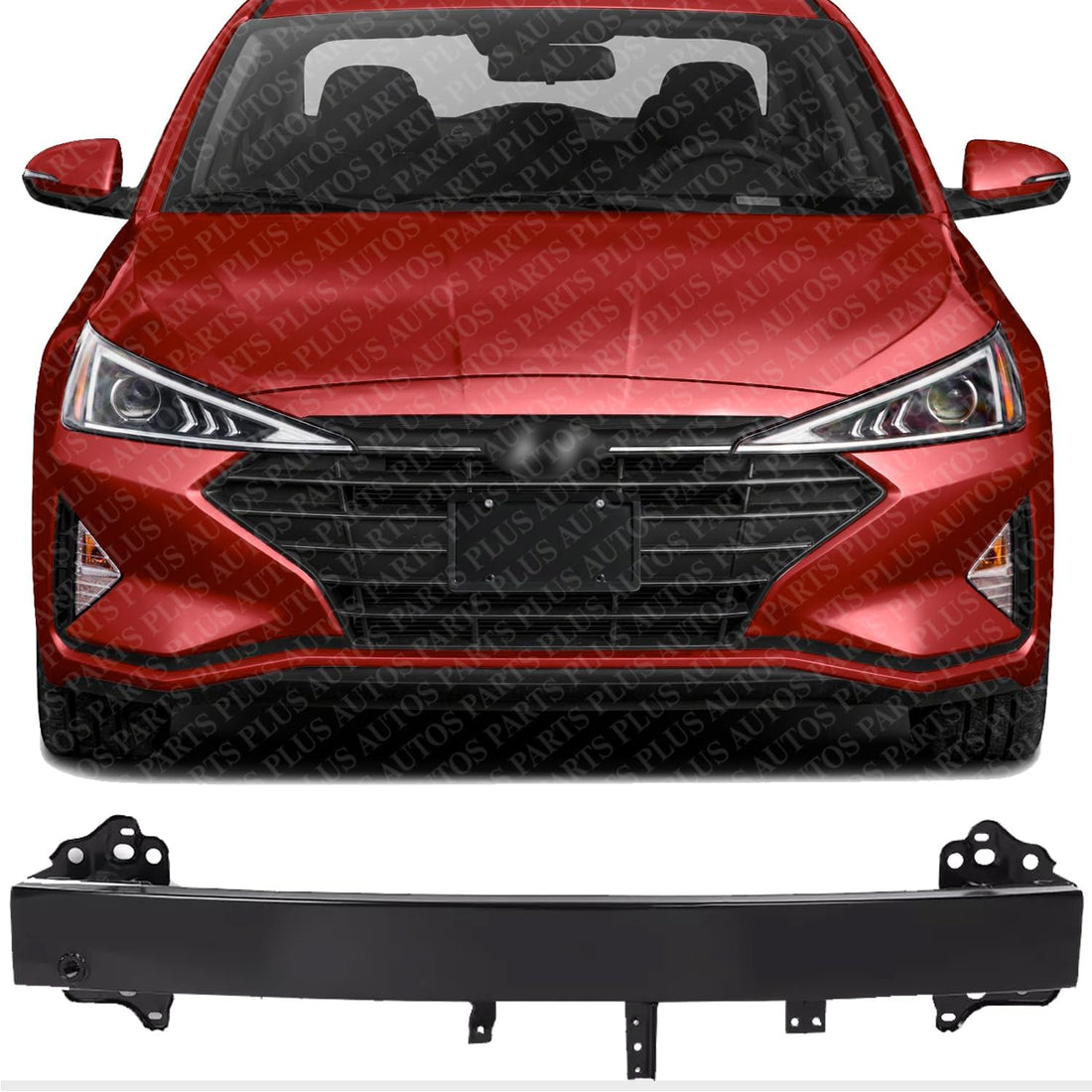 Front Bumper Reinforcement Steel Direct Replacement Compatible With 2017-2020 Hyundai Elantra HY1006160 64900F2110