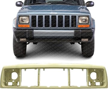 Front Header Panel Plastic Direct Replacement Compatible With Jeep Cherokee 1997-2001 CH1220115 55055233AF 55055233AE