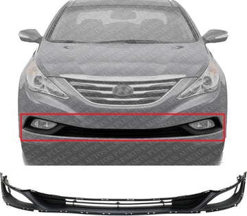 Front Bumper Lower Grille Primed Direct Replacement Compatible With 2014 Hyundai Sonata HY1036133 865123Q700