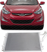 Front A/C Condenser Aluminum Core Direct Replacement Compatible With 2014-2017 Hyundai Elantra/Coupe 2016-2017 GT / 2015-2018 FORTE/FORTE 5 HY3030162 976063X601