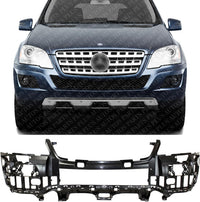 Front Bumper Cover Support Frame Plastic Direct Replacement Compatible With 2006-2011 Mercedes Benz ML-Class MB1025100 1648850165