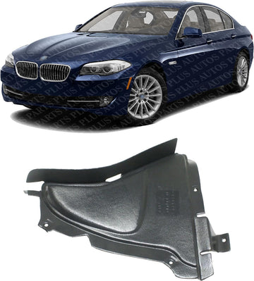 Front Lower Section Fender Liner Plastic Left Driver Side Direct Replacement Compatible With 2010-2017 BMW 5-Series BM1250128 51757193493
