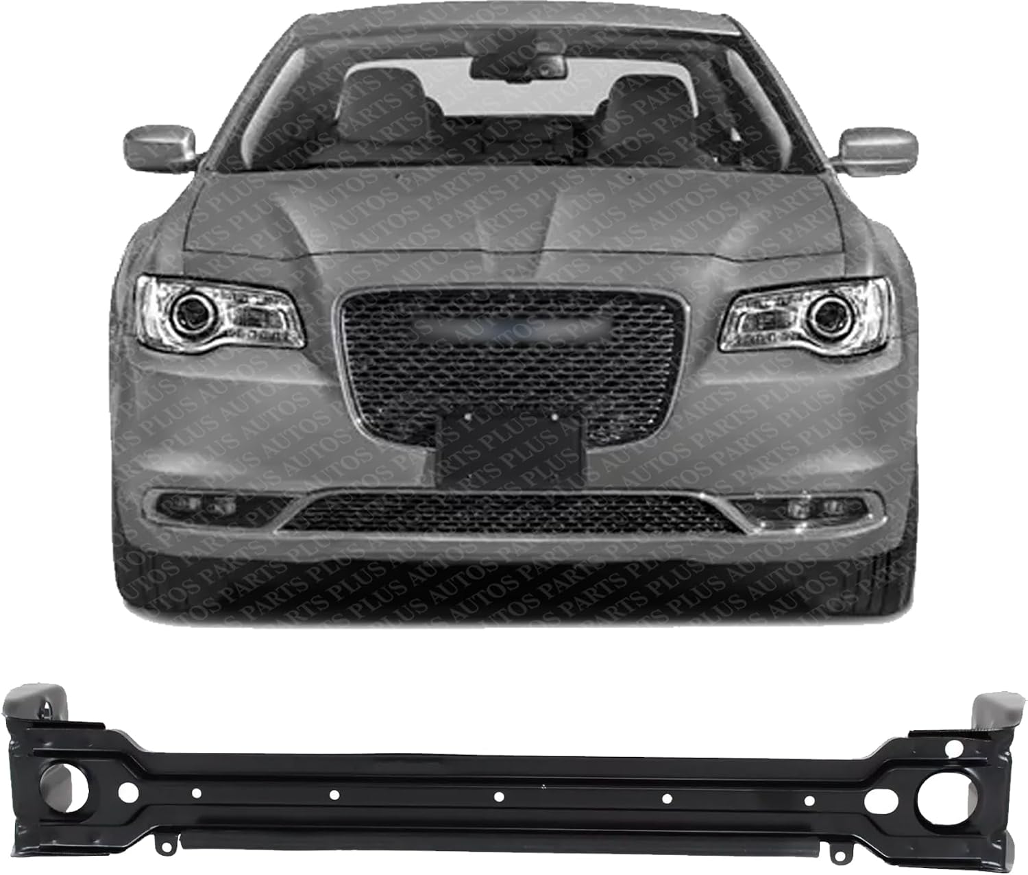 Front Radiator Support Lower Tie Bar Steel Direct Replacement Compatible With 2005-2023 Chrysler 300/2006-2023 Dodge Charger CH1225198 5065240AH 5065240AG