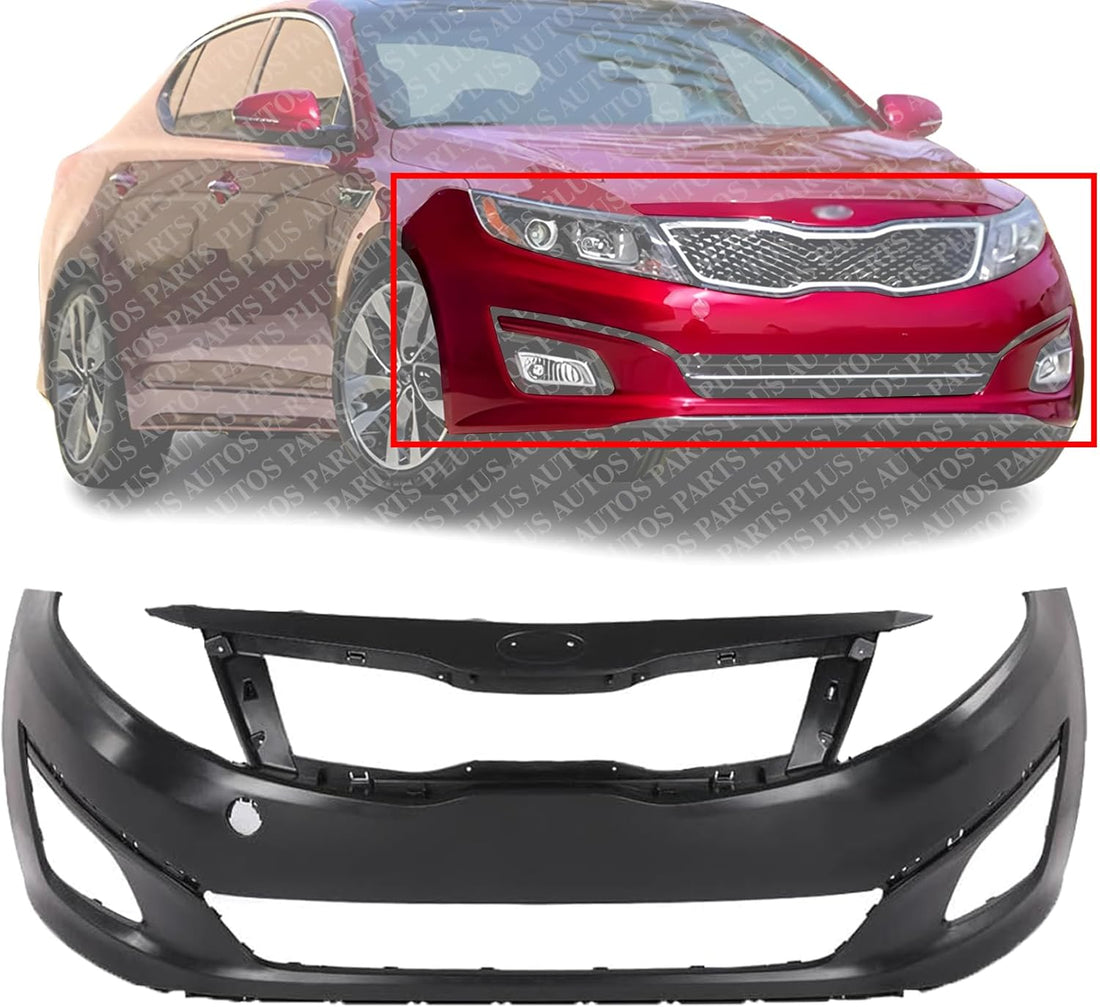 AUTOS PARTS PLUS Front Bumper Cover Primed Direct Replacement Compatible With 2014-2015 Kia Optima KI1000169 865112T500