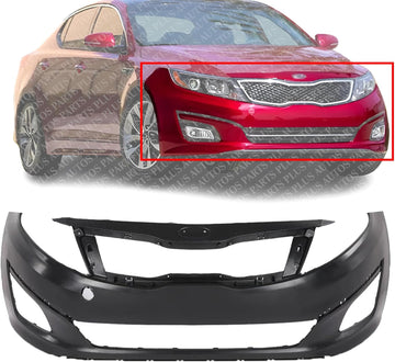 AUTOS PARTS PLUS Front Bumper Cover Primed Direct Replacement Compatible With 2014-2015 Kia Optima KI1000169 865112T500