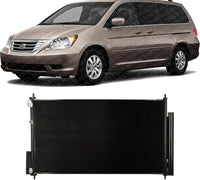 Front A/C Condenser Aluminum Core Direct Replacement Compatible With 2005-2010 Honda Odyssey HO3030137 80110SHJ305 80110SHJA02