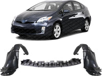Front Engine Splash Shield + Fender Liners Left Driver & Right Passenger Side Direct Replacement Compatible With 2010-2011 Toyota Prius TO1249158 TO1248158 TO1228168 5387547030