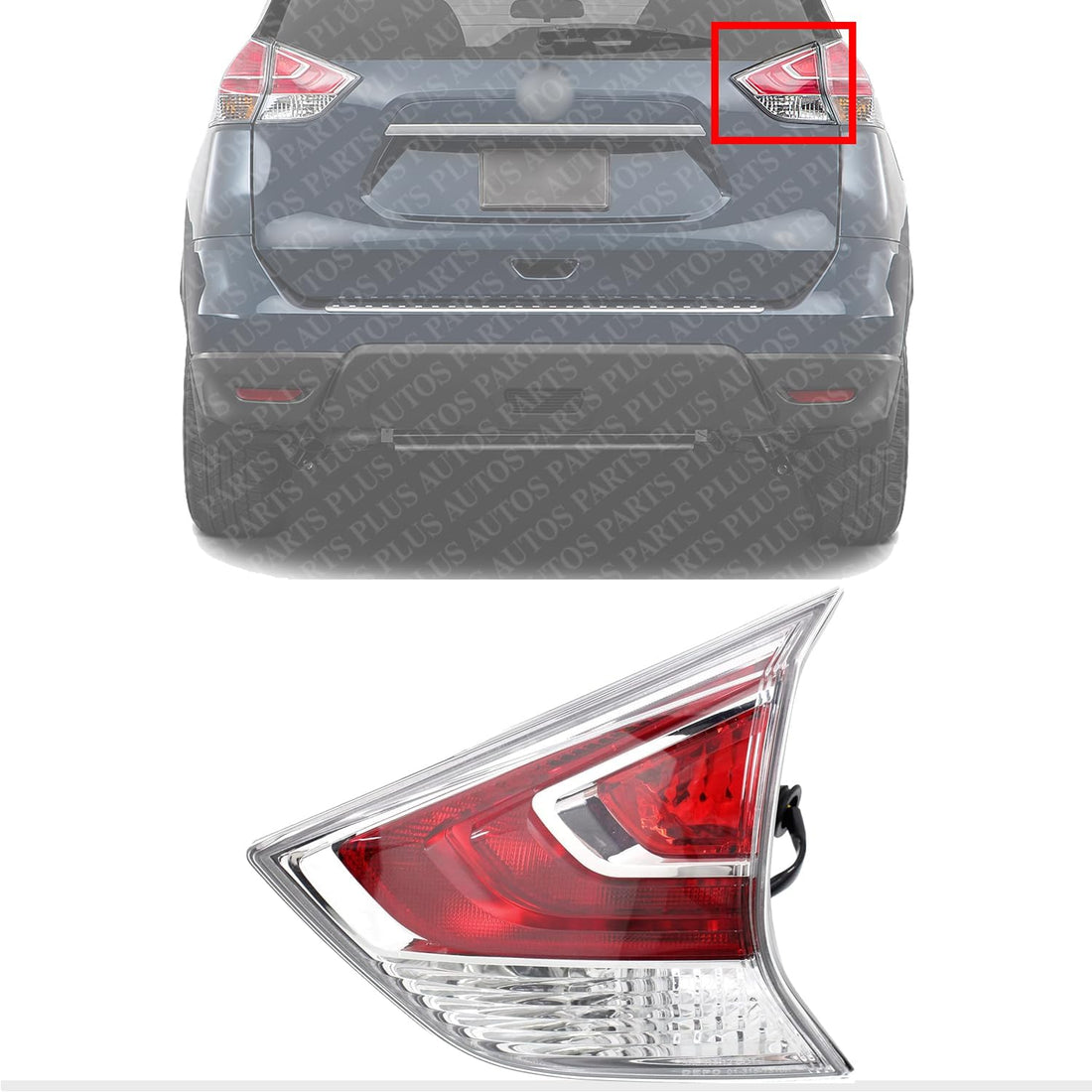 Tail Light Inner Assembly Right Passenger Side Direct Replacement Compatible With 2014-2016 Nissan Rogue NI2803103 265504BA1A
