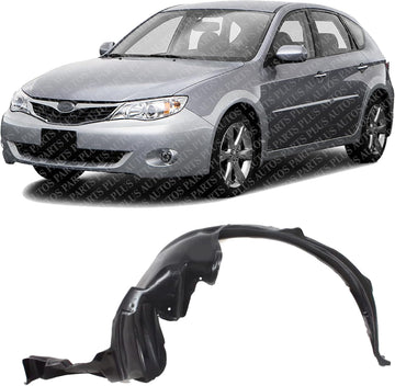 Front Fender Liner Left Driver Side Direct Replacement Compatible With 2005-2009 Subaru Outback SU1250102 59120AG07A