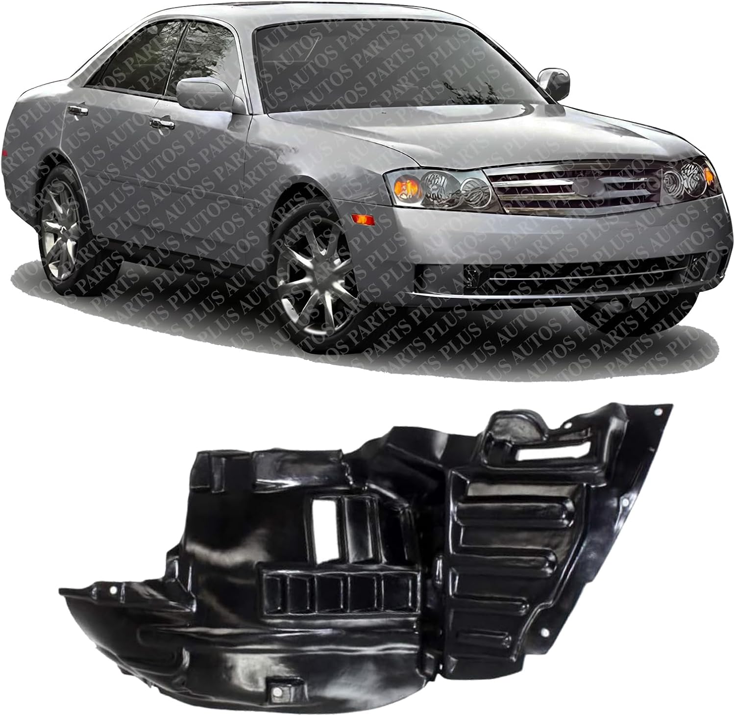 Front Section Fender Liner Right Passenger Side Direct Replacement Compatible With 2003-2004 Infiniti M45 IN1249108 63840CR900