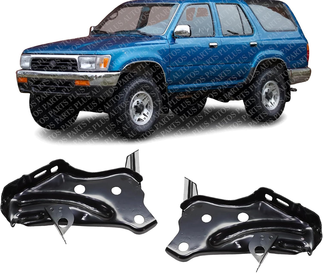 Set Of 2 Front Bumper Mounting Plate Bracket Steel Left Driver & Right Passenger Side Direct Replacement Compatible With 1992-1995 Toyota 4Runner TO1067114 TO1066114 5201135050