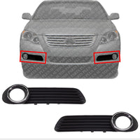 Set Of 2 Front Fog Light Molding With Chrome Trim Left Driver & Right Passenger Side Direct Replacement Compatible With 2008-2010 Toyota Avalon TO1039140 TO1038140 5203007020