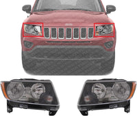 Set Of 2 Front Headlight Assembly Right Passenger & Left Driver Side Direct Replacement Compatible With 2013-2017 Jeep Compass CH2503246 CH2502246 68171214AC 68171215AC Visit the AUTOS PARTS PLUS Store