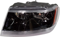 Set Of 2 Front Headlights Assembly With Black Interior Right Passenger & Left Driver Side Direct Replacement Compatible With 1999-2002 Jeep Grand Cherokee CH2502121 CH2502138