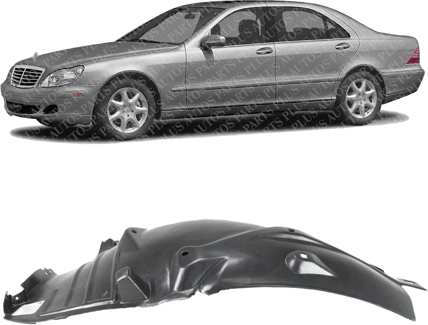 Front Section Fender Liner Left Driver Side Direct Replacement Compatible With 2003-2006 Mercedes Benz S-Class MB1248116 2206904530
