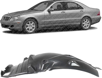 Front Section Fender Liner Left Driver Side Direct Replacement Compatible With 2003-2006 Mercedes Benz S-Class MB1248116 2206904530
