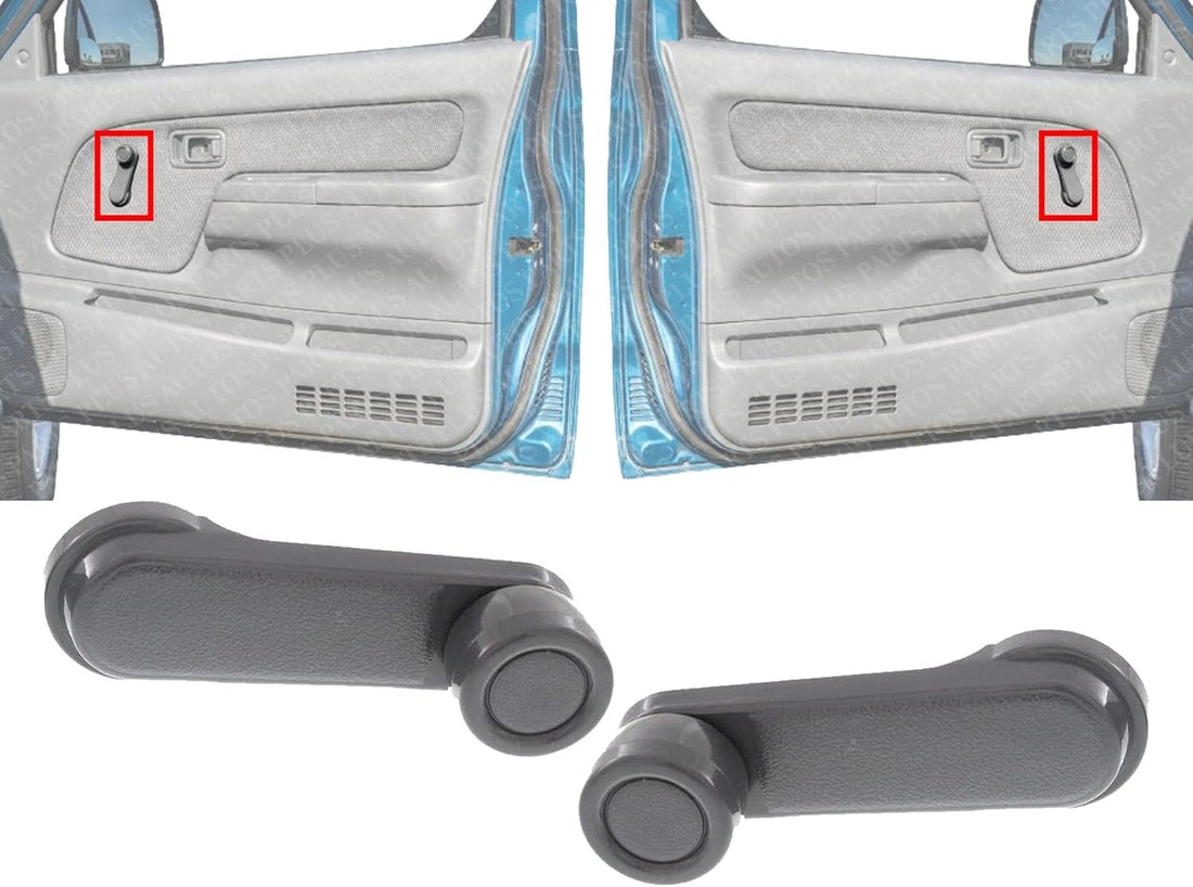 AUTOS PARTS PLUS Front Or Rear Window Crank Gray Direct Replacement Compatible with 1986-1997 Nissan Pickup / 1998-2004 Frontier 8076001G2 8076051S00
