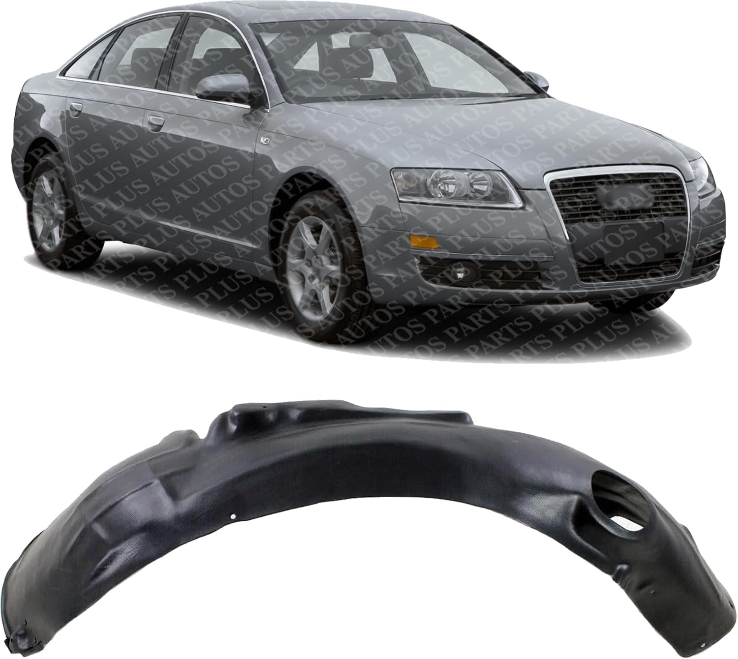 Front Fender Liner Right Passenger Side Direct Replacement Compatible With 2007-2011 Audi S6 AU1249125 4F0821134T
