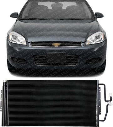 Front A/C Condenser Aluminum Core Direct Replacement Compatible With 2006-2011 Chevrolet Impala / 2006-2007 Chevrolet Monte Carlo / 2006-2008 Pontiac Grand Prix GM3030267 89019322