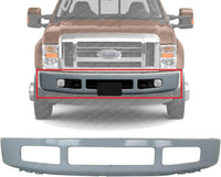 Front Bumper Painted Gray Steel With Moulding Hole Direct Replacement Compatible With 2008-2010 Ford F-450 Super Duty FO1002405 8C3Z17757FPTM