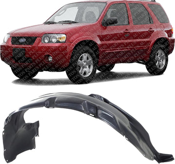 Front Fender Liner Left Driver Side Direct Replacement Compatible With 2005-2007 Ford Escape/Mercury Mariner FO1250126 5L8Z16103AA