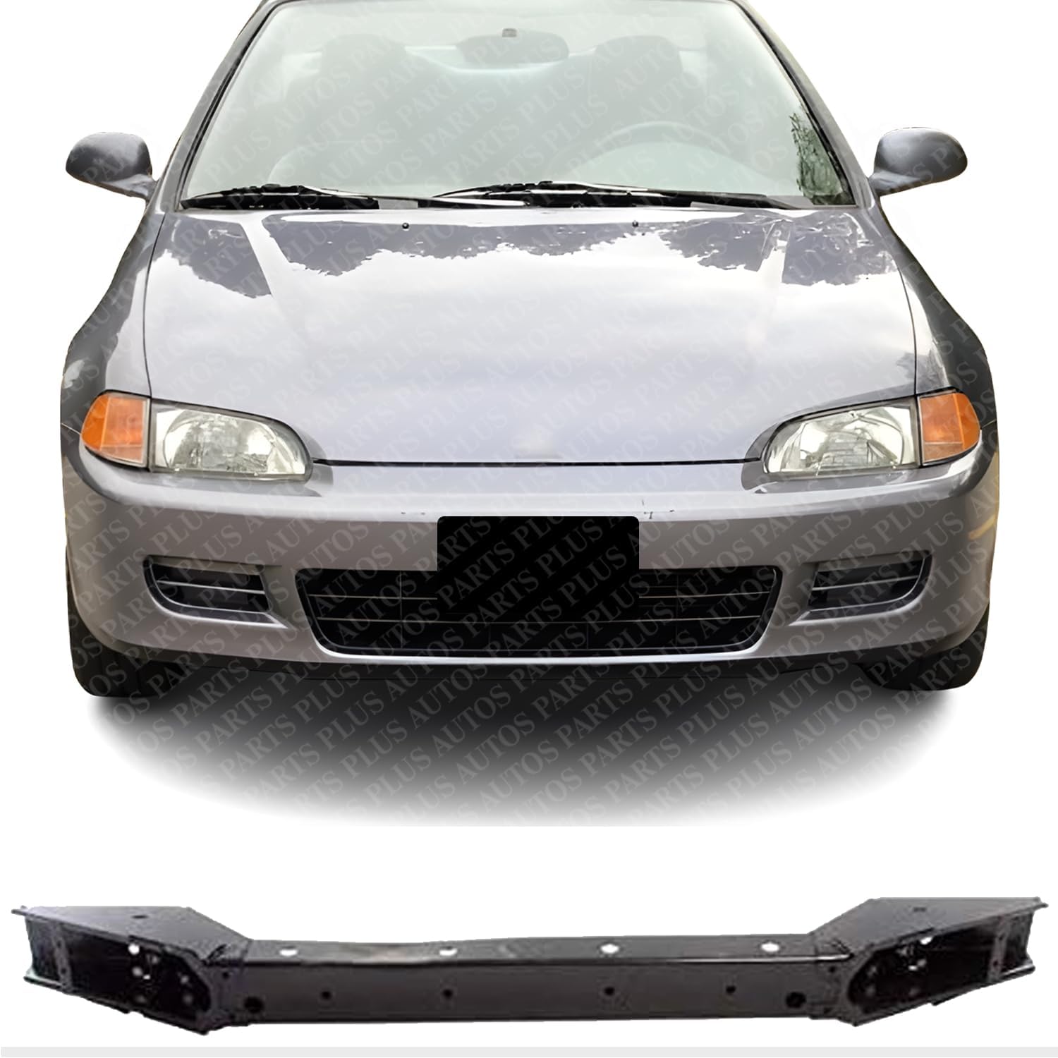Front Bumper Reinforcement Steel Direct Replacement Compatible With 1994-1997 Honda Civic del Sol HO1006129 71130SR2A03ZZ