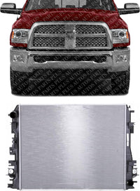 Radiator Aluminum Core Direct Replacement Compatible With 2014-2018 Ram 1500 2500 3500 CH3010367 68232742AB