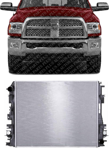 Radiator Aluminum Core Direct Replacement Compatible With 2014-2018 Ram 1500 2500 3500 CH3010367 68232742AB