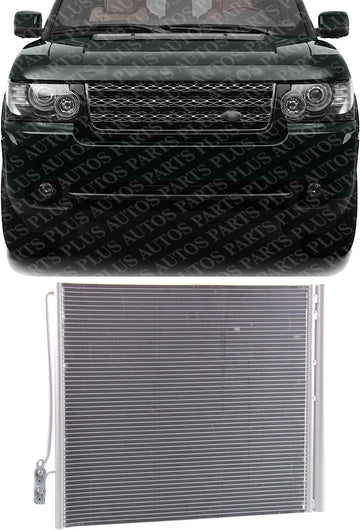 Front AC Condenser Aluminum Core Direct Replacement Compatible With 2006-2012 Land Rover Range Rover RO3030110 LR010843